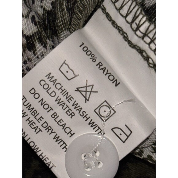 Men’s Button Down Floral Hawaiian Fern Casual Collared Shirt Medium Short Sleeve - Picture 3 of 5